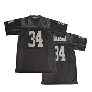 Raiders Bo Jackson #34 Football Jersey Stitched Black Men's